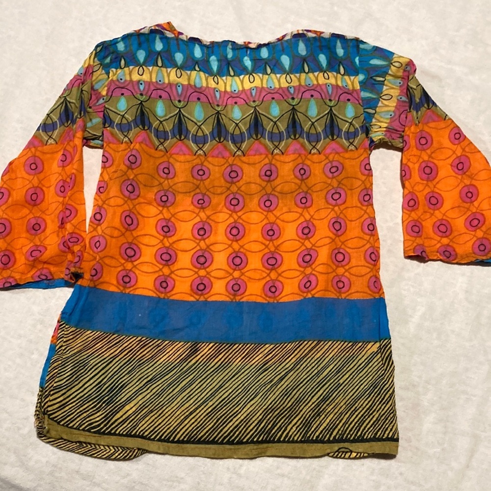 Child Size Antica Sartorial Colorful Kids Casual Tunic | Beach Cover Up - Picture 4 of 9